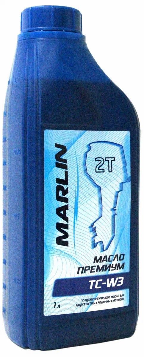 МАСЛО ПОЛУСИНТЕТИЧЕСКОЕ MARLIN ПРЕМИУМ 2Т, TC-W3, 1 ЛИТР в Хасавюрте