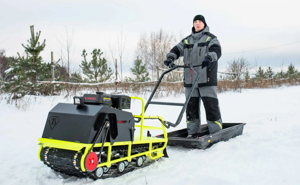Мотобуксировщик Бурлак ХОЗЯИН-1 (капот ткань) в Хасавюрте