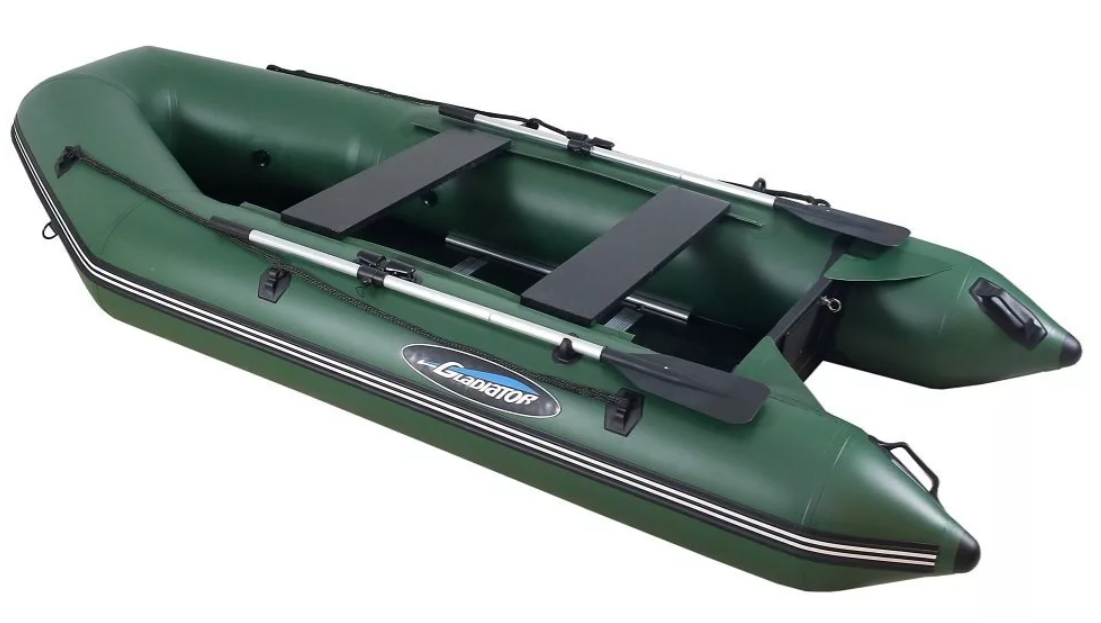 МОТОРНО-ГРЕБНАЯ ЛОДКА ПВХ GLADIATOR А 340 ТК С ФАНЕРНЫМ ПОЛОМ в Хасавюрте