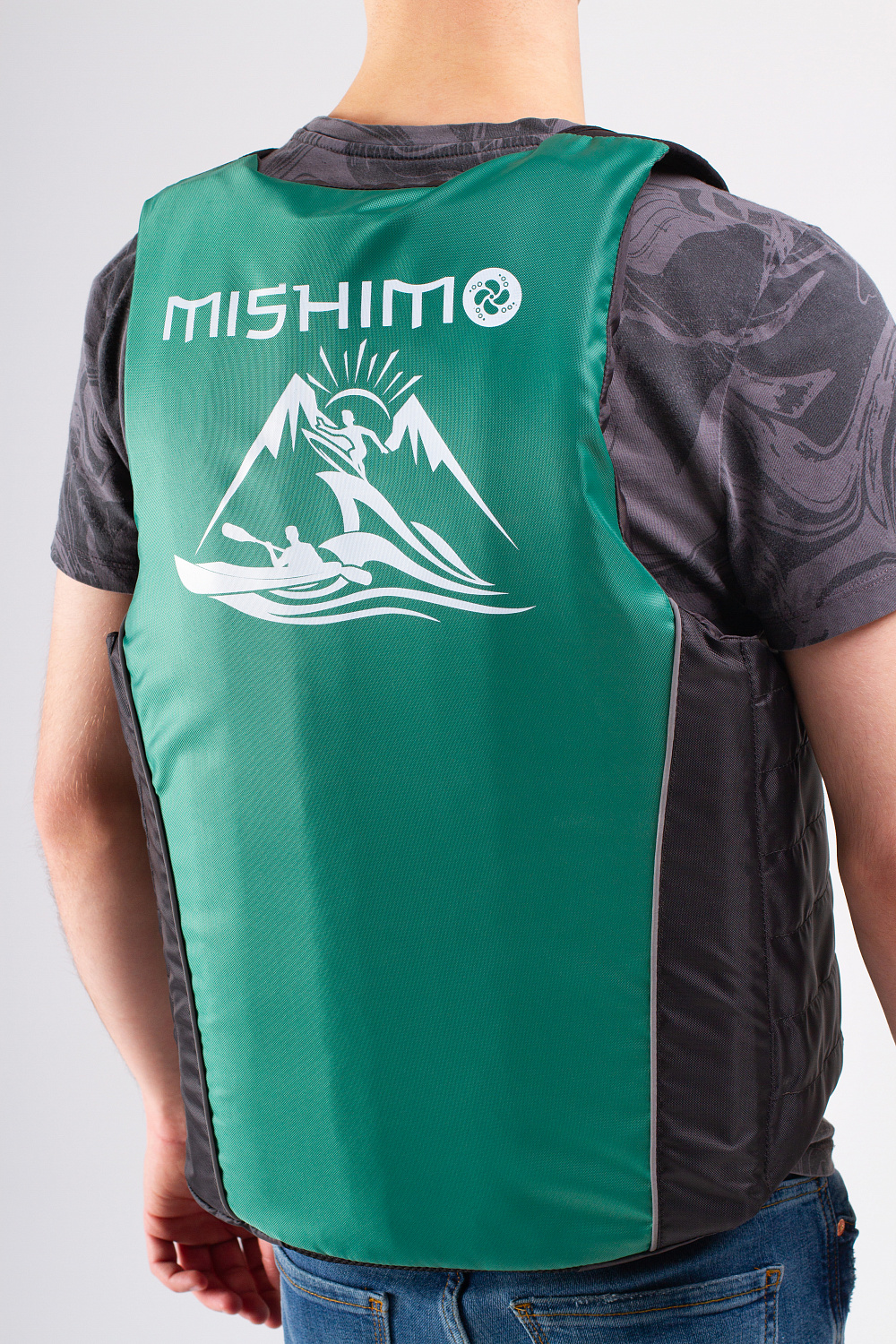 Жилет спасательный MISHIMO PRO Премиум качества Черно-зеленый в Хасавюрте