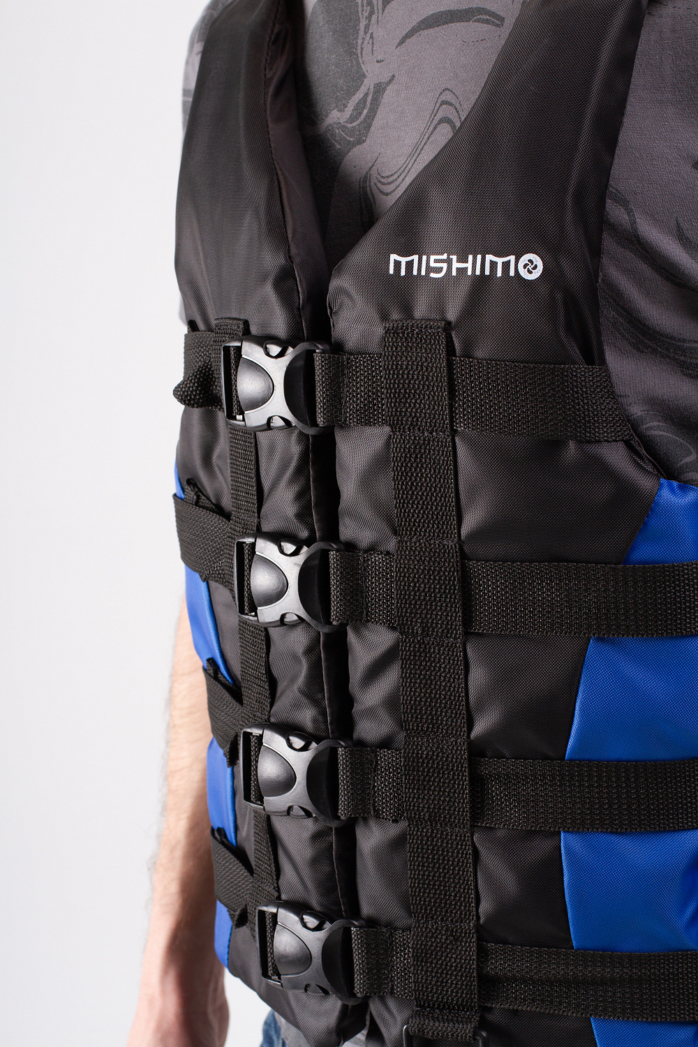 Жилет спасательный MISHIMO PRO Премиум качества Черно-синий в Хасавюрте