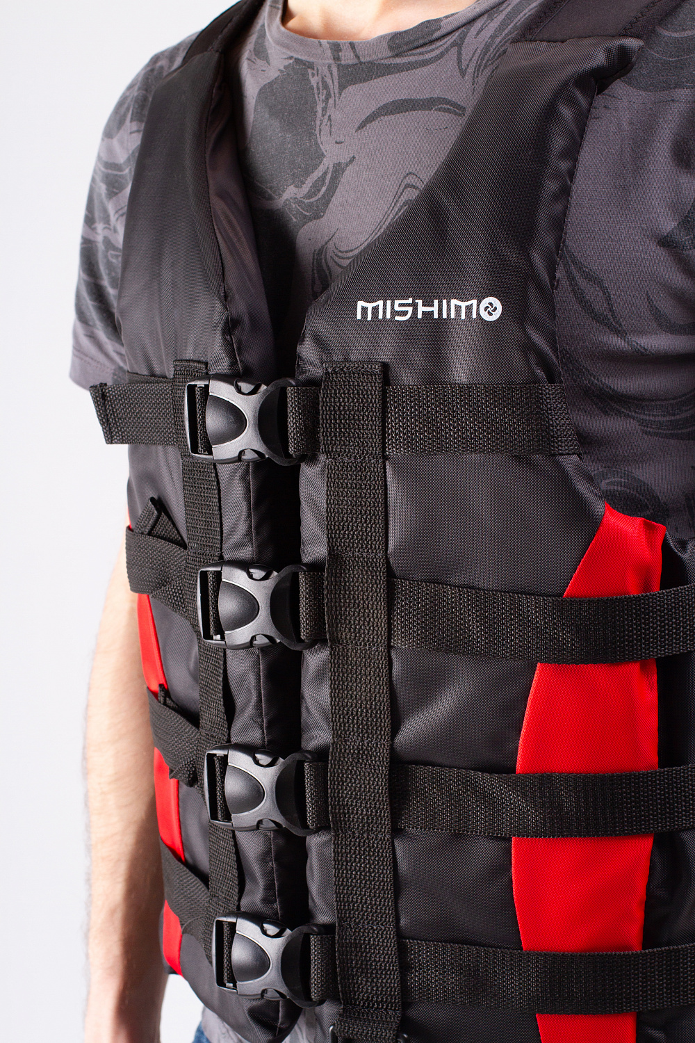 Жилет спасательный MISHIMO PRO Премиум качества Черно-красный в Хасавюрте